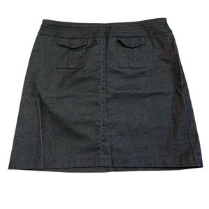 💜 Old Navy Collection Stretch Charcoal Gray A-Line Skirt 4